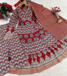 NEW ARRIVAL COTTON EMBROIDERY KANTHA WORK GOWN BOTTOM WITH DUPATTA PARTY WEAR WHOLESALE PRICE ETHNIC GARMENT (3)