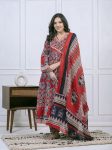 NEW ARRIVAL COTTON EMBROIDERY KANTHA WORK GOWN BOTTOM WITH DUPATTA PARTY WEAR WHOLESALE PRICE ETHNIC GARMENT (3)