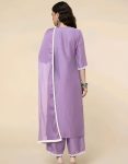 NEW ARRIVAL COTTON EMBROIDERY SEQUENCE WORK TOP BOTTOM WITH DUPATTA FESTIVE WEAR WHOLESALE PRICE ETHNIC GARMENT (4)