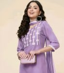 NEW ARRIVAL COTTON EMBROIDERY SEQUENCE WORK TOP BOTTOM WITH DUPATTA FESTIVE WEAR WHOLESALE PRICE ETHNIC GARMENT (4)