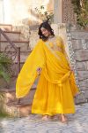 NEW ARRIVAL FAUX BLOOMING EMBROIDERY ZARI SEQUENCE WORK GOWN WITH DUPATTA FESTIVE WEAR WHOLESALE PRICE ETHNIC GARMENT (12)