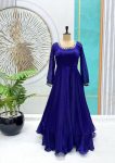 NEW ARRIVAL FENDI SILK EMBROIDERY SEQUENCE WORK GOWN WITH DUPATTA PARTY WEAR WHOLESALE PRICE ETHNIC GARMENT (4)
