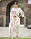NEW ARRIVAL GEORGETTE EMBROIDERY AND PRINT WORK TOP BOTTOM WITH DUPATTA FESTIVE WEAR WHOLESALE PRICE ETHNIC GARMENT (4)