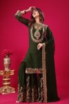 NEW ARRIVAL GEORGETTE EMBROIDERY SEQUENCE THREAD WORK TOP SHARARA WITH DUPATTA FESTIVE WEAR WHOLESALE PRICE ETHNIC GARMENT (17)