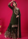NEW ARRIVAL GEORGETTE EMBROIDERY SEQUENCE THREAD WORK TOP SHARARA WITH DUPATTA FESTIVE WEAR WHOLESALE PRICE ETHNIC GARMENT (17)