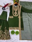 NEW ARRIVAL GEORGETTE EMBROIDERY SEQUENCE THREAD WORK TOP SHARARA WITH DUPATTA FESTIVE WEAR WHOLESALE PRICE ETHNIC GARMENT (17)