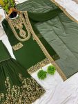 NEW ARRIVAL GEORGETTE EMBROIDERY SEQUENCE THREAD WORK TOP SHARARA WITH DUPATTA FESTIVE WEAR WHOLESALE PRICE ETHNIC GARMENT (17)