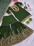 NEW ARRIVAL GEORGETTE EMBROIDERY SEQUENCE THREAD WORK TOP SHARARA WITH DUPATTA FESTIVE WEAR WHOLESALE PRICE ETHNIC GARMENT (17)