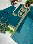 NEW ARRIVAL GEORGETTE EMBROIDERY SEQUENCE THREAD WORK TOP SHARARA WITH DUPATTA FESTIVE WEAR WHOLESALE PRICE ETHNIC GARMENT(13)