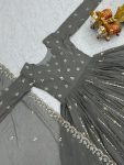 NEW ARRIVAL GEORGETTE EMBROIDERY SEQUENCE WORK GOWN WITH DUPATTA PARTY WEAR WHOLESALE PRICE ETHNIC GARMENT (9)