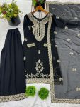 NEW ARRIVAL GEORGETTE EMBROIDERY SEQUENCE WORK TOP PALAZZO WITH DUPATTA FESTIVE WEAR WHOLESALE PRICE ETHNIC GARMENT (3)
