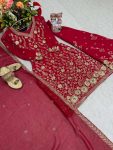 NEW ARRIVAL GEORGETTE EMBROIDERY SEQUENCE WORK TOP PALAZZO WITH DUPATTA PARTY WEAR WHOLESALE PRICE ETHNIC GARMENT (10)