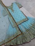 NEW ARRIVAL GEORGETTE EMBROIDERY SEQUENCE WORK TOP SHARARA WITH DUPATTA FESTIVE WEAR WHOLESALE PRICE ETHNIC GARMENT (11)