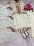 NEW ARRIVAL GEORGETTE EMBROIDERY THREAD AND SEQUENCE WORK TOP BOTTOM WITH DUPATTA FESTIVE WEAR WHOLESALE PRICE ETHNIC GARMENT (4)