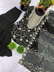 NEW ARRIVAL GEORGETTE EMBROIDERY WORK TOP SHARARA WITH DUPATTA FESTIVE WEAR WHOLESALE PRICE ETHNIC GARMENT (2)