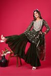 NEW ARRIVAL GEORGETTE EMBROIDERY WORK TOP SHARARA WITH DUPATTA PARTY WEAR WHOLESALE PRICE ETHNIC GARMENT (10)