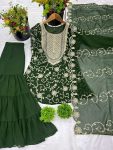 NEW ARRIVAL GEORGETTE EMBROIDERY WORK TOP SHARARA WITH DUPATTA PARTY WEAR WHOLESALE PRICE ETHNIC GARMENT (10)