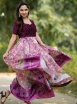 NEW ARRIVAL JACQUARD WEAVING EMBROIDERY WORK GOWN WITH DUPATTA FESTIVE WEAR WHOLESALE PRICE ETHNIC GARMENT (4)