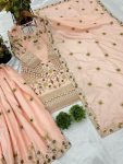 NEW ARRIVAL JALPARI COTTON EMBROIDERY SEQUENCE WORK TOP PALAZZO WITH DUPATTA FESTIVE WEAR WHOLESALE PRICE ETHNIC GARMENT (4)