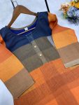NEW ARRIVAL LINEN MULTI COLOR CHECK PRINTED TOP PANT SET CASUAL WEAR WHOLESALE PRICE ETHNIC GARMENT (3)