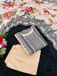 NEW ARRIVAL MUSLIN COTTON DIGITAL PRINT WITH REAL MIRROR HANDWORK AND STONE WORK TOP BOTTOM WITH DUPATTA FESTIVE WEAR WHOLESALE PRICE ETHNIC GARMENT (5)