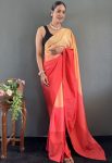 NEW ARRIVAL NATURAL SILK DIGITAL PRINTED READY TO WEAR SAREE WITH UNSTITCHED BLOUSE CASUAL WEAR WHOLESALE PRICE ETHNIC GARMENT (14)