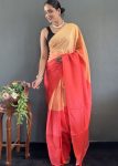 NEW ARRIVAL NATURAL SILK DIGITAL PRINTED READY TO WEAR SAREE WITH UNSTITCHED BLOUSE CASUAL WEAR WHOLESALE PRICE ETHNIC GARMENT (14)