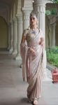 NEW ARRIVAL PLATINUM CRUSH ZARI DORI AND THREAD EMBROIDRY WIRH REAL MIRROR WORK SAREE WITH UNSTITCHED BLOUSE PARTY WEAR WHOLESALE PRICE ETHNIC GARMENT (27)