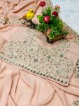 NEW ARRIVAL PLATINUM CRUSH ZARI DORI AND THREAD EMBROIDRY WIRH REAL MIRROR WORK SAREE WITH UNSTITCHED BLOUSE PARTY WEAR WHOLESALE PRICE ETHNIC GARMENT (27)