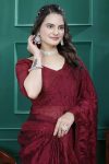 NEW ARRIVAL RANGOLI SILK EMBROIDERY MULTI SEQUENCE CUT WORK READY TO WEAR SAREE WITH UNSTITCHED BLOUSE PARTY WEAR WHOLESALE PRICE ETHNIC GARMENT (4)