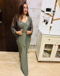 NEW ARRIVAL RANGOLI SILK EMBROIDERY SEQUENCE WORK READY TO WEAR SAREE STITCHED BLOUSE, KOTI WITH BELT MINT