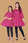 NEW ARRIVAL RAYON PRINTED KURTI MOTHER DAUGHTER COMBO CASUAL WEAR WHOLESALE PRICE ETHNIC GARMENT (3)