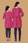 NEW ARRIVAL RAYON PRINTED KURTI MOTHER DAUGHTER COMBO CASUAL WEAR WHOLESALE PRICE ETHNIC GARMENT (3)