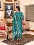 NEW ARRIVAL RAYON SLUB PRINTED EMBROIDERY WORK TOP BOTTOM WITH DUPATTA PARTY WEAR WHOLESALE PRICE ETHNIC GARMENT (5)