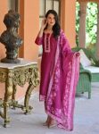 NEW ARRIVAL RAYON SLUB PRINTED EMBROIDERY WORK TOP BOTTOM WITH DUPATTA PARTY WEAR WHOLESALE PRICE ETHNIC GARMENT (8)