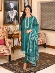 NEW ARRIVAL RAYON SLUB PRINTED EMBROIDERY WORK TOP BOTTOM WITH DUPATTA RAMA