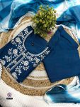 NEW ARRIVAL RAYON SLUB THREAD EMBROIDREY WORK TOP BOTTOM WITH DUPATTA PARTY WEAR WHOLESALE PRICE ETHNIC GARMENT (5)