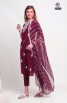 NEW ARRIVAL RAYON SLUB THREAD EMBROIDREY WORK TOP BOTTOM WITH DUPATTA PARTY WEAR WHOLESALE PRICE ETHNIC GARMENT (4)