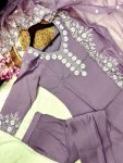 NEW ARRIVAL ROMAN SILK EMBROIDERY WORK TOP BOTTOM WITH DUPATTA FESTIVE WEAR WHOLESALE PRICE ETHNIC GARMENT (3)