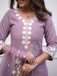 NEW ARRIVAL ROMAN SILK EMBROIDERY WORK TOP BOTTOM WITH DUPATTA FESTIVE WEAR WHOLESALE PRICE ETHNIC GARMENT (3)