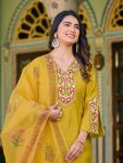 NEW ARRIVAL ROMAN SILK EMBROIDERY WORK TOP BOTTOM WITH DUPATTA PARTY WEAR WHOLESALE PRICE ETHNIC GARMENT (4)