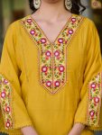 NEW ARRIVAL ROMAN SILK EMBROIDERY WORK TOP BOTTOM WITH DUPATTA PARTY WEAR WHOLESALE PRICE ETHNIC GARMENT (4)