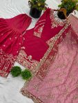 NEW ARRIVAL SHIMMER SILK EMBROIDERY SEQUENCE WORK TOP SHARARA WITH DUPATTA PARTY WEAR WHOLESALE PRICE ETHNIC GARMENT (3)