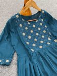NEW ARRIVAL SLUB RAYON EMBROIDERY WORK ONLY KURTI WHOLESALE PRICE ETHNIC GARMENT (15)