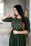 NEW ARRIVAL SLUB RAYON EMBROIDERY WORK ONLY KURTI WHOLESALE PRICE ETHNIC GARMENT (2)