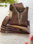 NEW ARRIVAL VATICAN SILK HANDWORK SEQUENCE THREAD WORK TOP BOTTOM WITH DUPATTA FESTIVE WEAR WHOLESALE PRICE ETHNIC GARMENT (1)