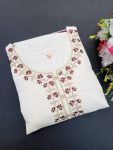 NEW ARRIVAL VISCOSE CHANDERI SEQUENCE CODING EMBROIDERY WORK TOP BOTTOM WITH DUPATTA FESTIVE WEAR WHOLESALE PRICE ETHNIC GARMENT (2)
