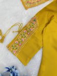 NEW ARRIVAL VISCOSE CHANDERI SEQUENCE EMBROIDERY WORK TOP BOTTOM WITH DUPATTA FESTIVE WEAR WHOLESALE PRICE ETHNIC GARMENT (11)