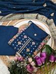 NEW ARRIVAL VISCOSE CHANDERI SILK EMBROIDERY SEQUENCE CODING WORK TOP BOTTOM WITH DUPATTA PARTY WEAR WHOLESALE PRICE ETHNIC GARMENT (7)