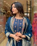 NEW ARRIVAL VISCOSE CHANDERI SILK EMBROIDERY SEQUENCE CODING WORK TOP BOTTOM WITH DUPATTA PARTY WEAR WHOLESALE PRICE ETHNIC GARMENT (7)
